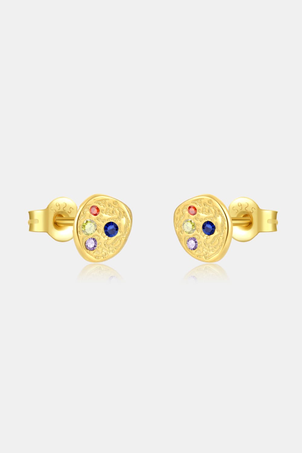 Multicolored Zircon Stud Earrings