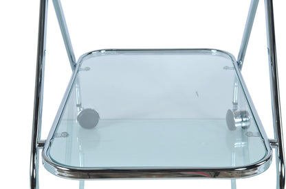 16.5&quot; x 26.25&quot; x 30.5&quot; Chrome XShape  Bar Cart-3