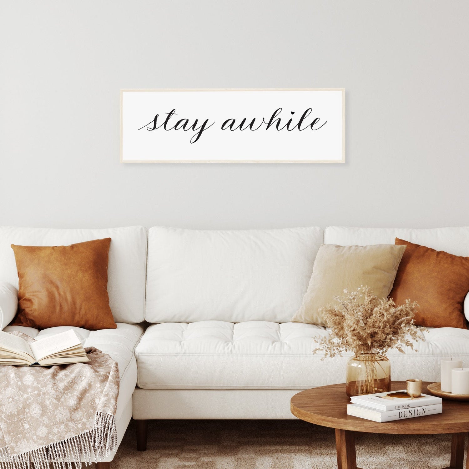 Stay Awhile Wood Sign-1