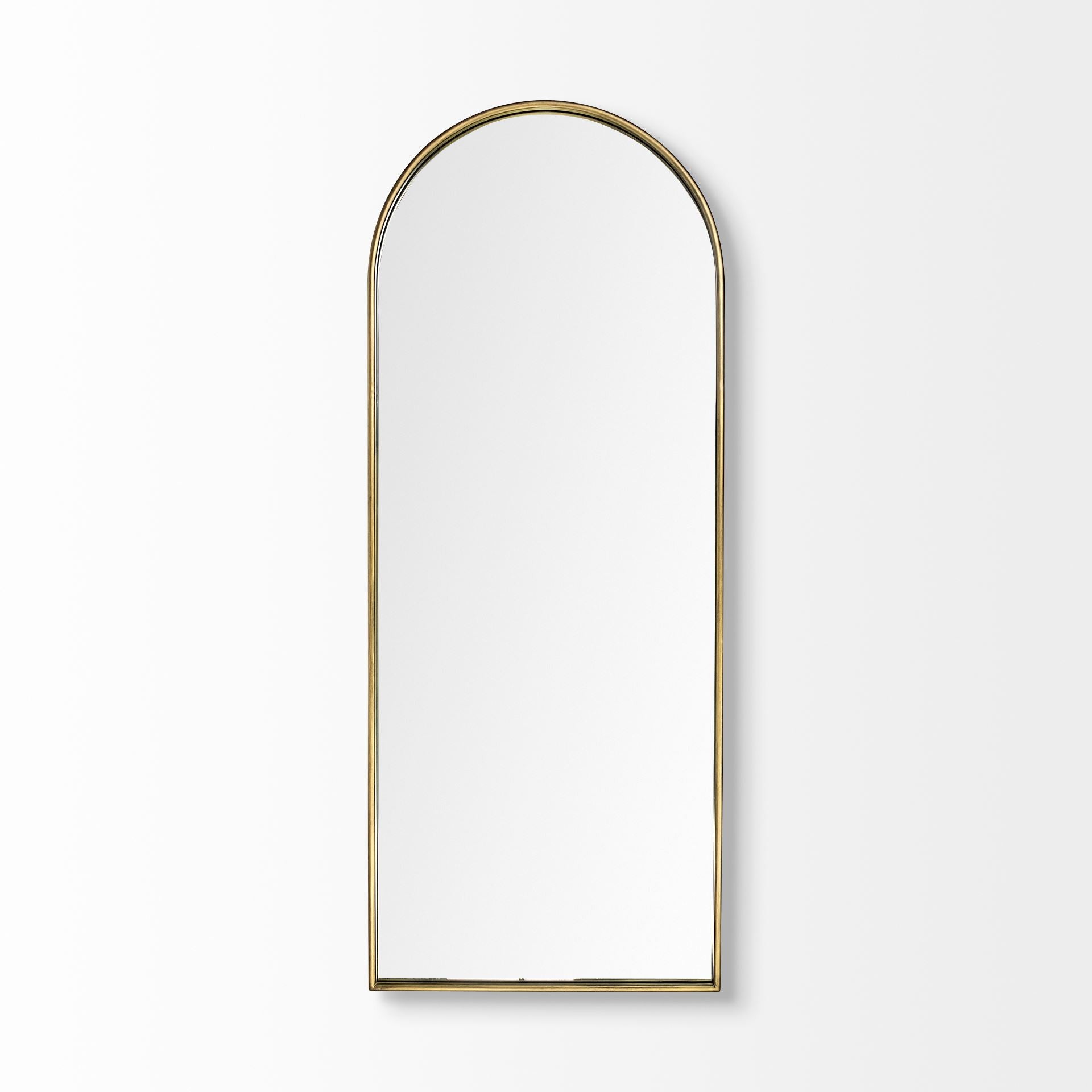 Arch Gold Metal Frame Wall Mirror-1