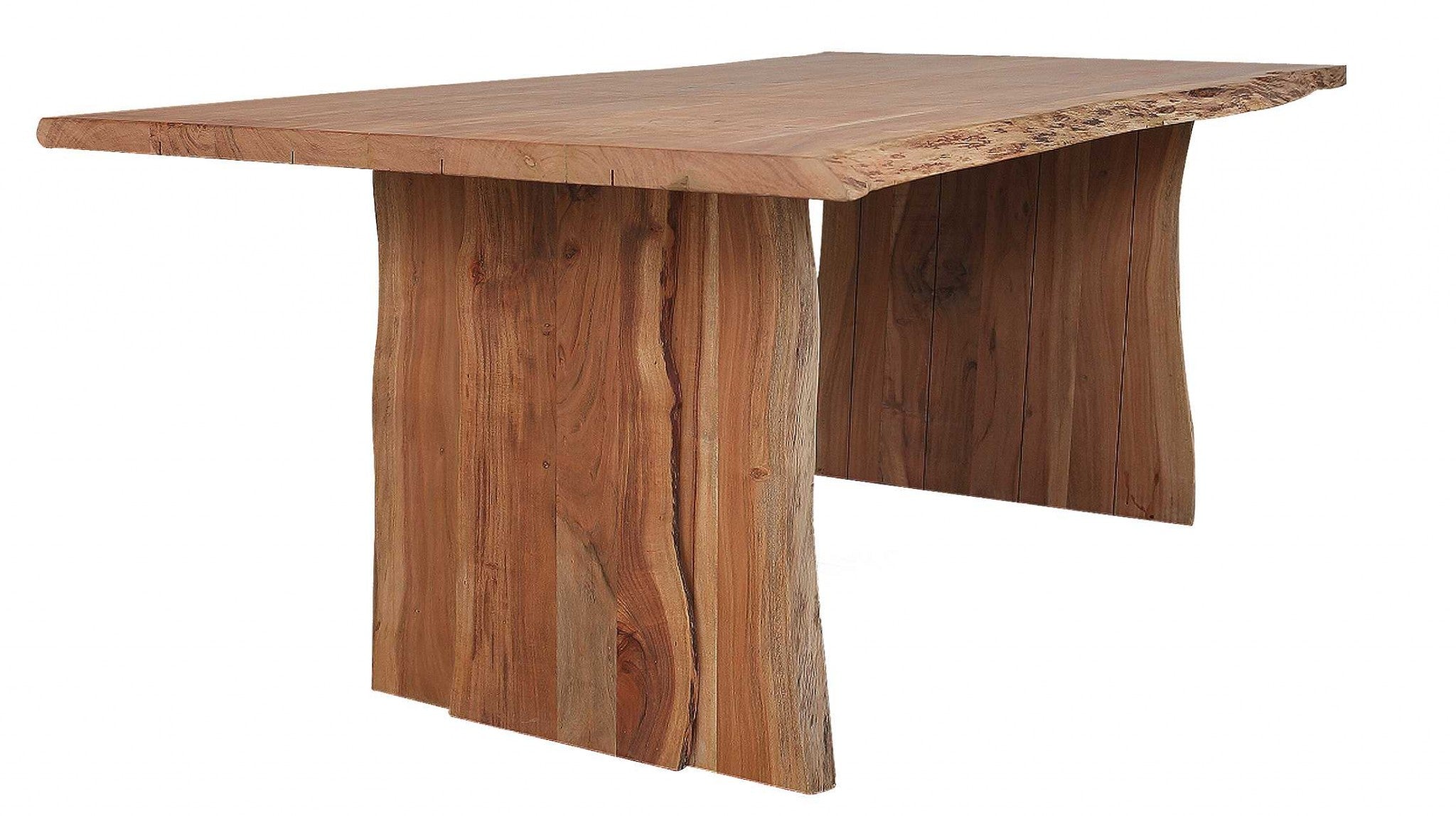 Solid Acacia Wood Live Edge Dining Table-0