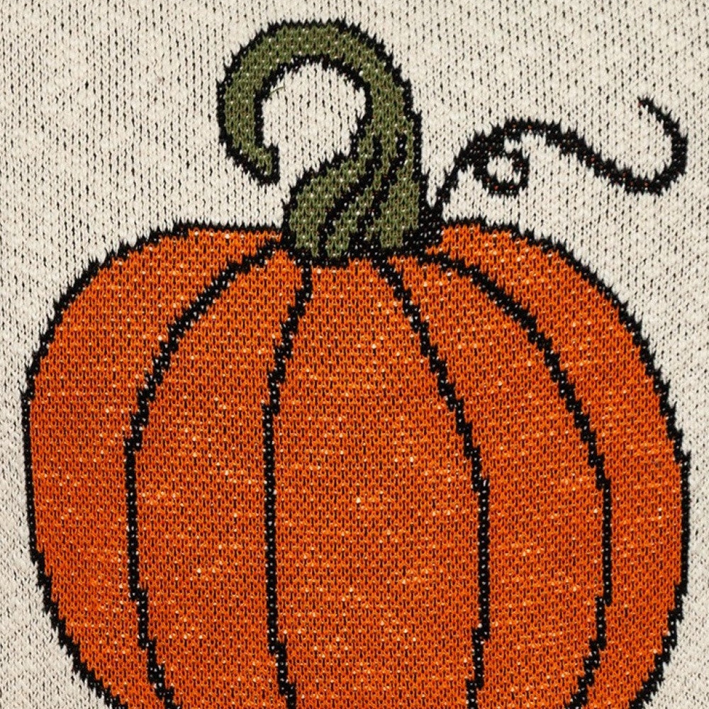 Pumpkin Silhouette Throw Pillow-7