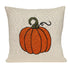 Pumpkin Silhouette Throw Pillow-0