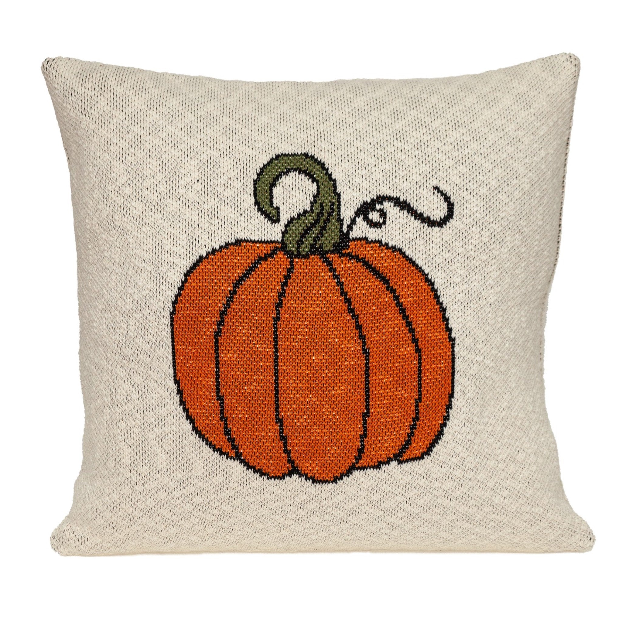 Pumpkin Silhouette Throw Pillow-2