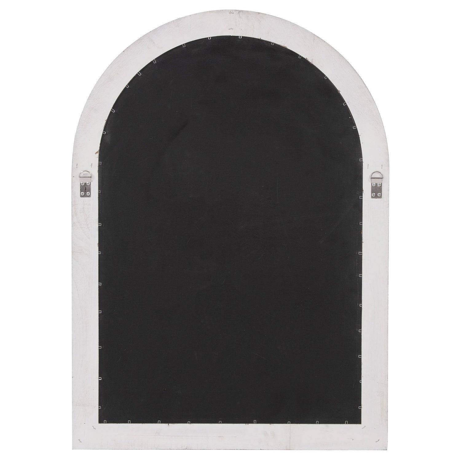 White Washed Mirror with Arched Panel Window Design-4