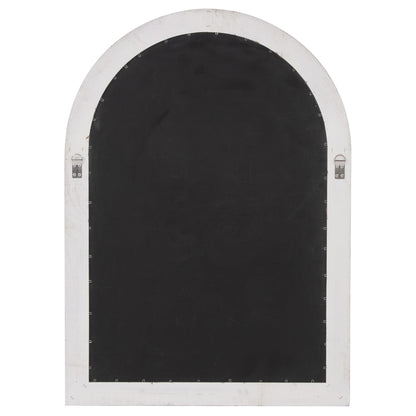 White Washed Mirror with Arched Panel Window Design-4