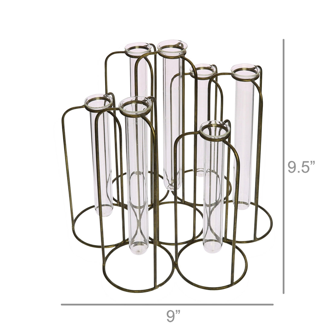 Burnished Gold Test Tube Cluster Vase-1