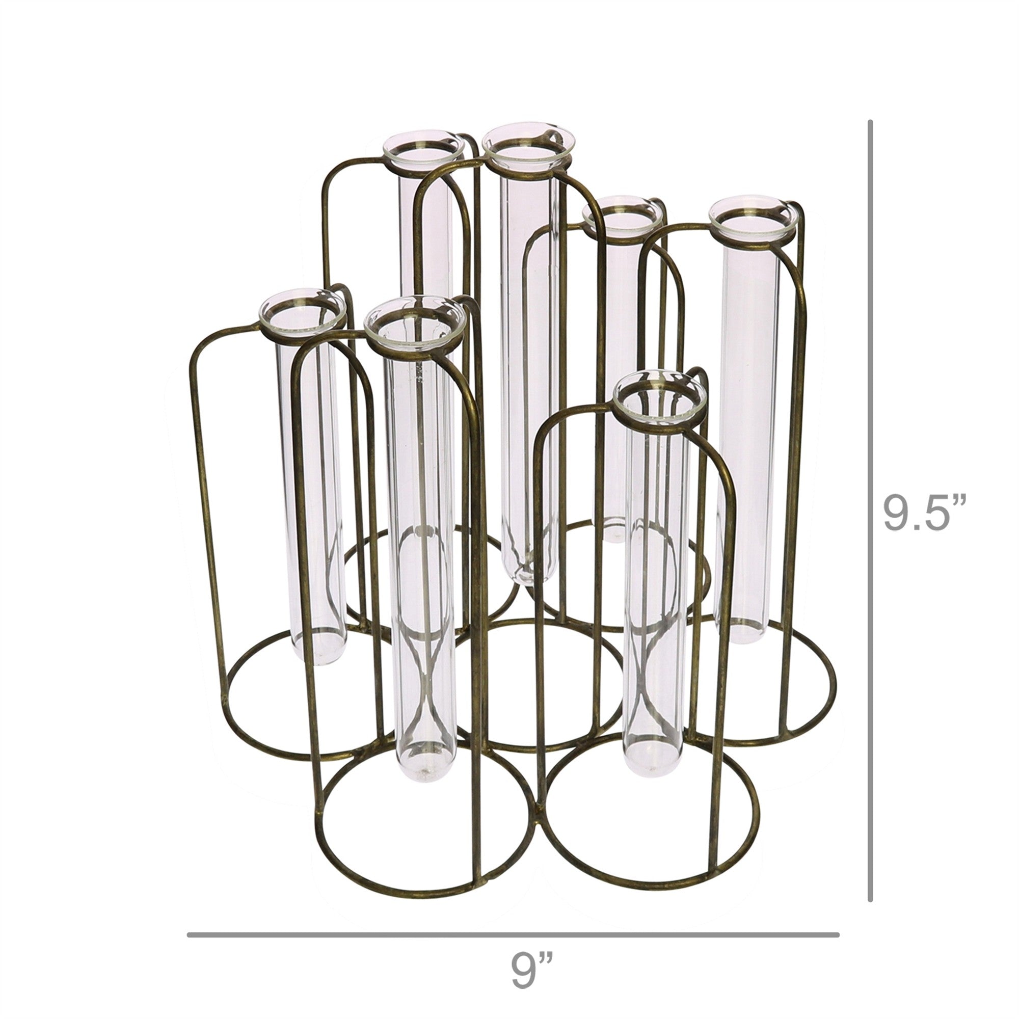 Burnished Gold Test Tube Cluster Vase-1