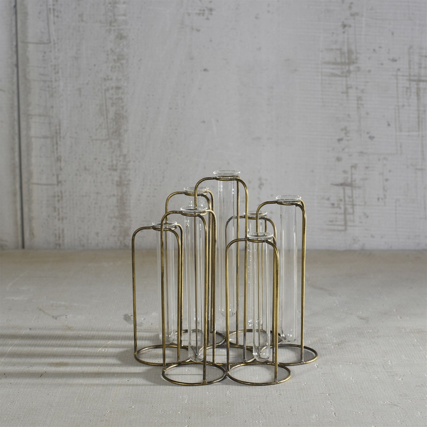 Burnished Gold Test Tube Cluster Vase-4