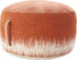 20" Terra Cotta and Abstract Round Pouf Ottoman-0