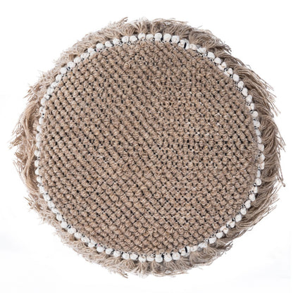 Boho Bullet Tassel Pouf Ottoman-4