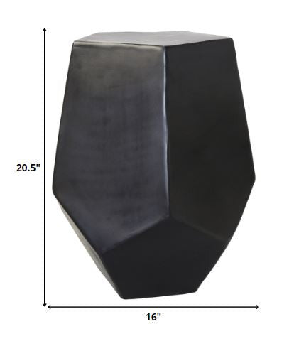 Cast Aluminum Hexagonal Drum Table-1