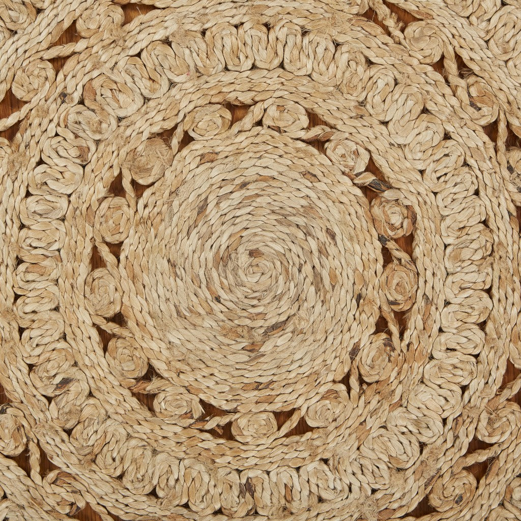 Sunshine Golden Natural Jute Area Rug-1