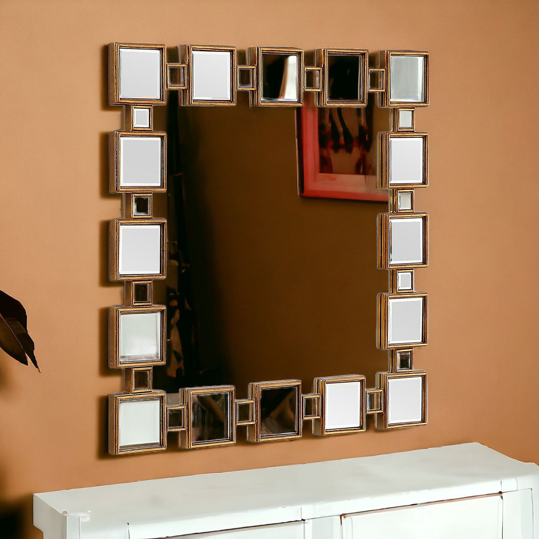 Sqaure Reflective Wall Mirror-1