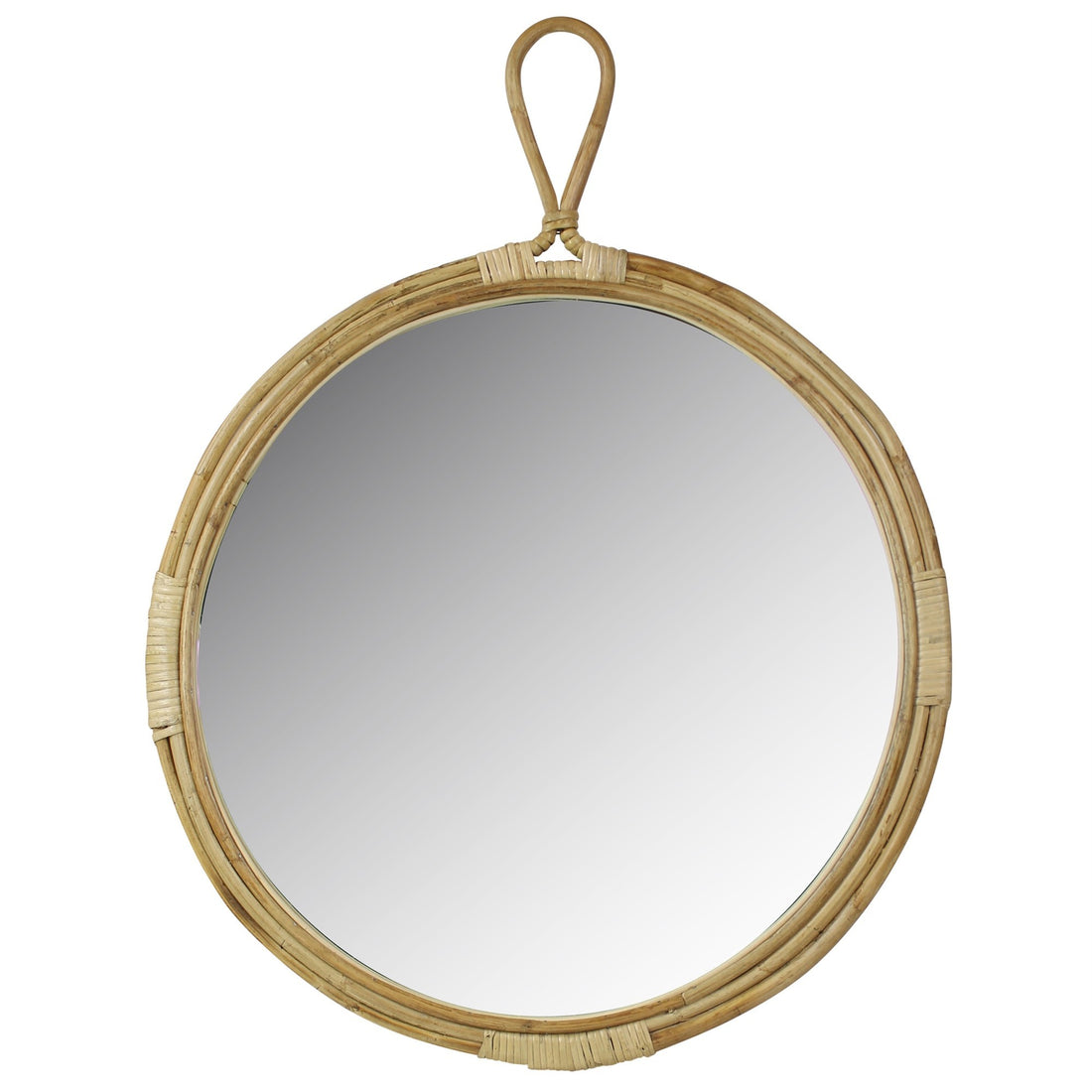 Round Bamboo Wall Mirror-1