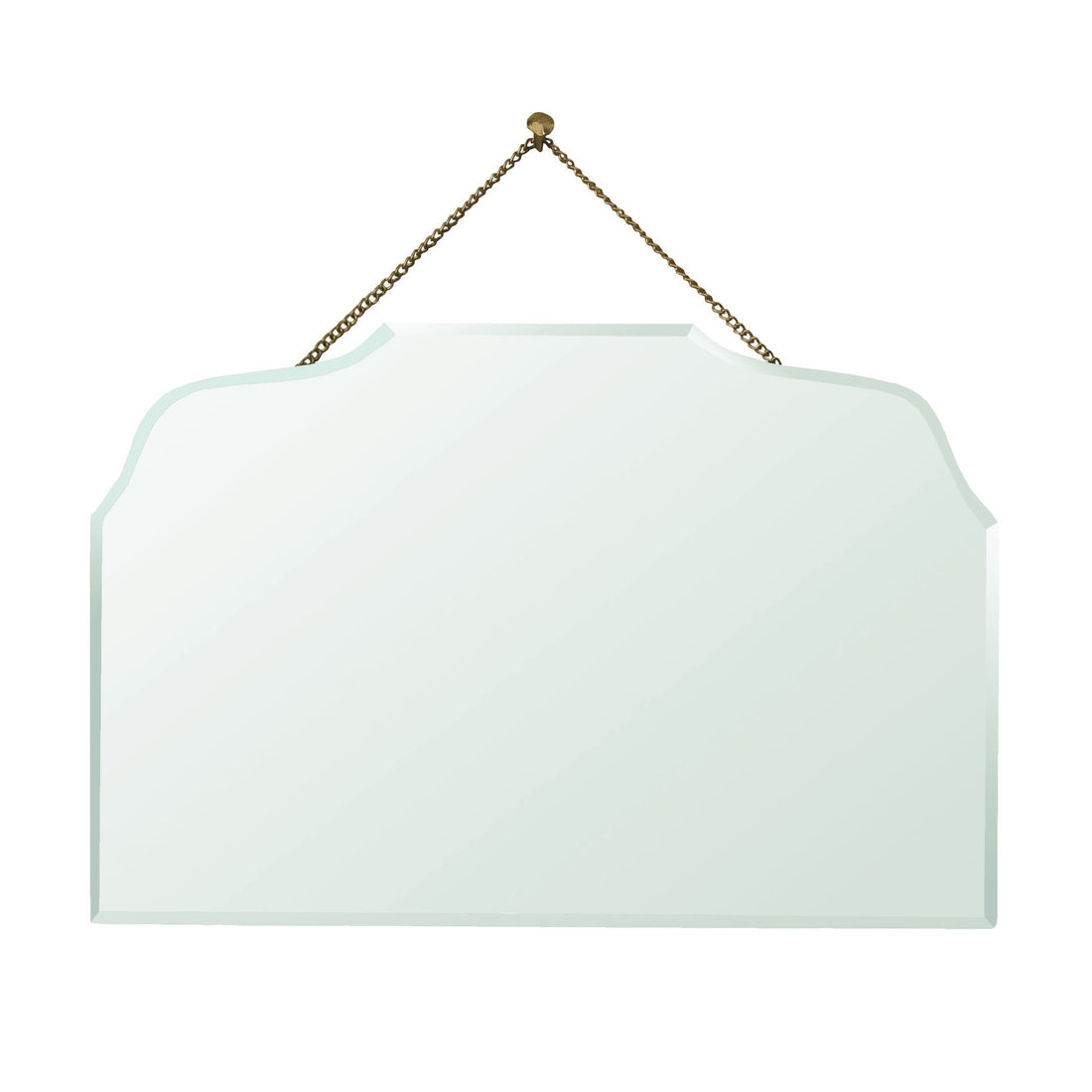 Rectangular Arch Beveled Hanging Mirror-0