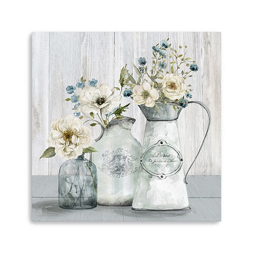 20&quot; Rustic Flowers Canvas Wall Art-0