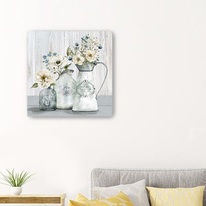 20&quot; Rustic Flowers Canvas Wall Art-1