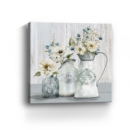 20&quot; Rustic Flowers Canvas Wall Art-2