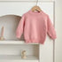 Baby Girl 4 Colors Solid Knitting Sweater Round Collar Pullover-4