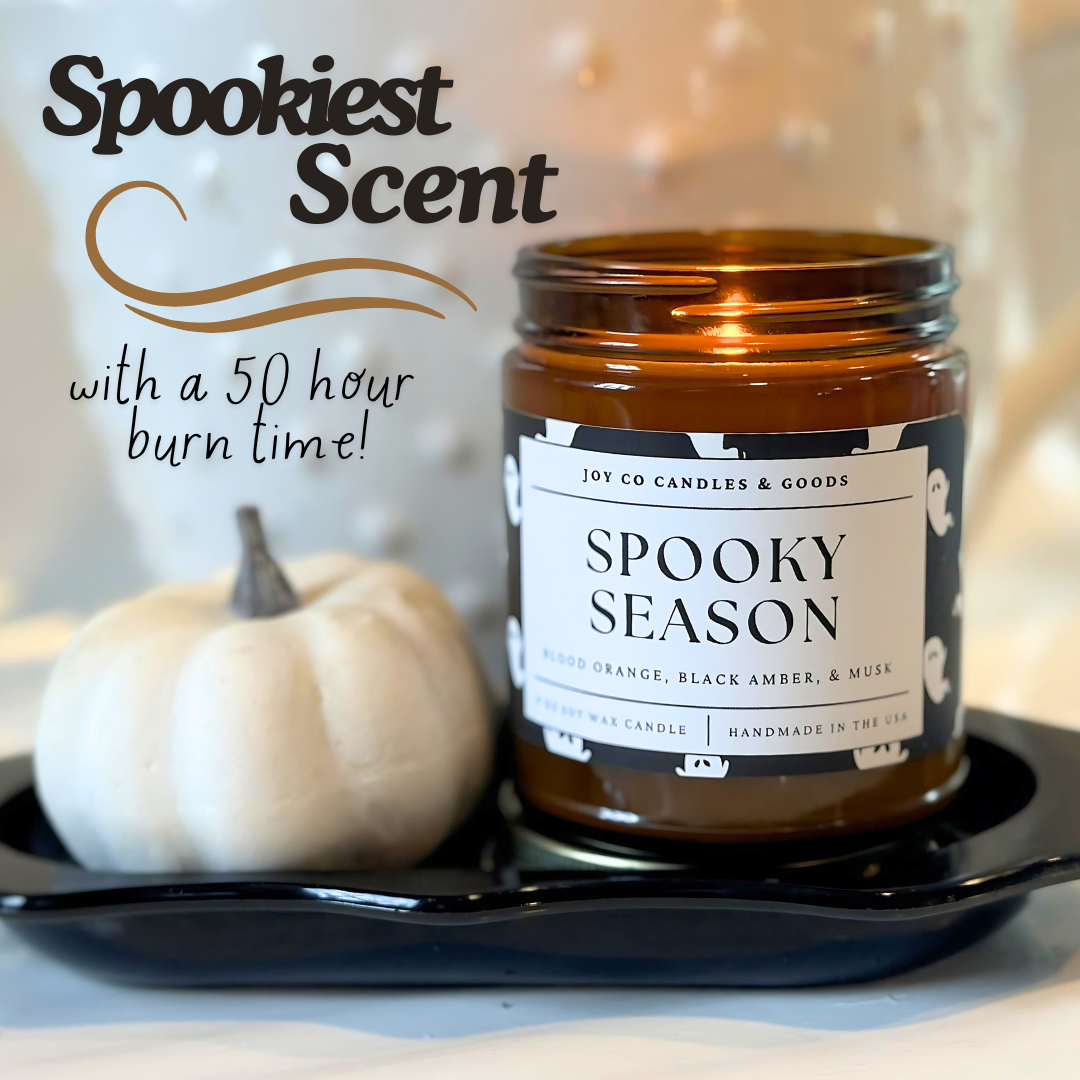 Spooky Season 9 oz Soy Wax Candle, Fall Decor, Handmade in the USA