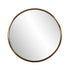 20" Antiqued Brushed Brass Round Wall Mirror-0