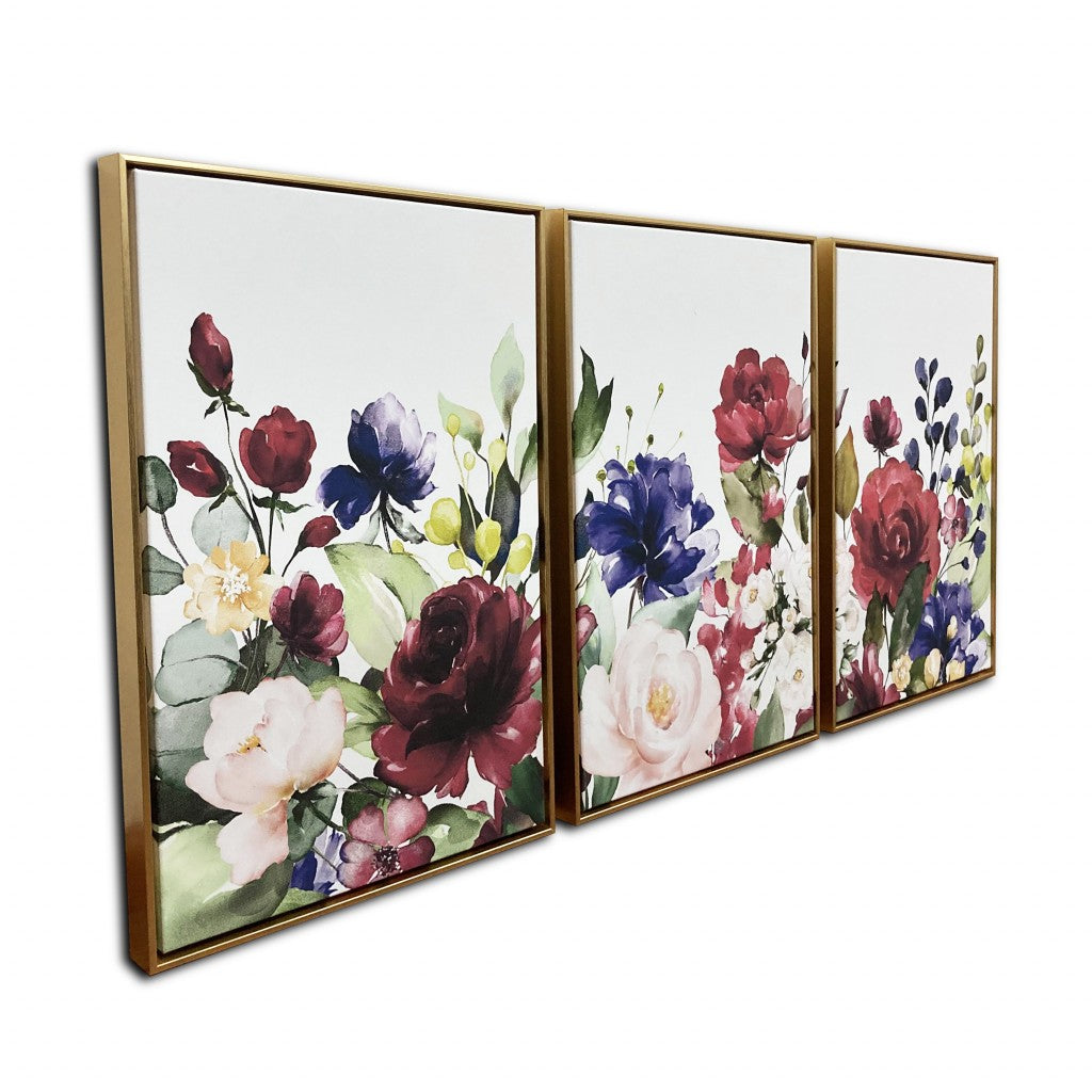 Floral and Bright Garden Framed Canvas Wall Art-1