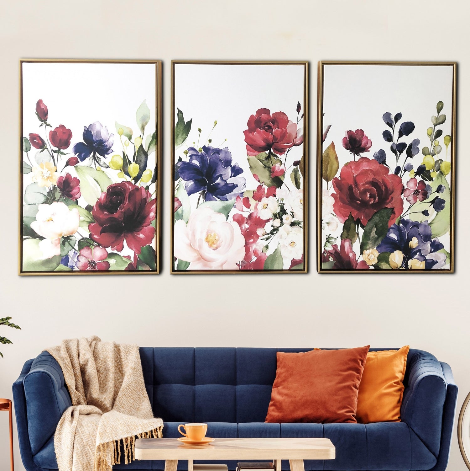 Floral and Bright Garden Framed Canvas Wall Art-2