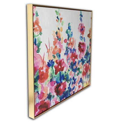 Pretty Floral Garden Framed Canvas Wall Art-1