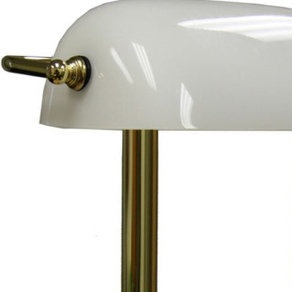 Gold and White Hooded Table Lamp-2