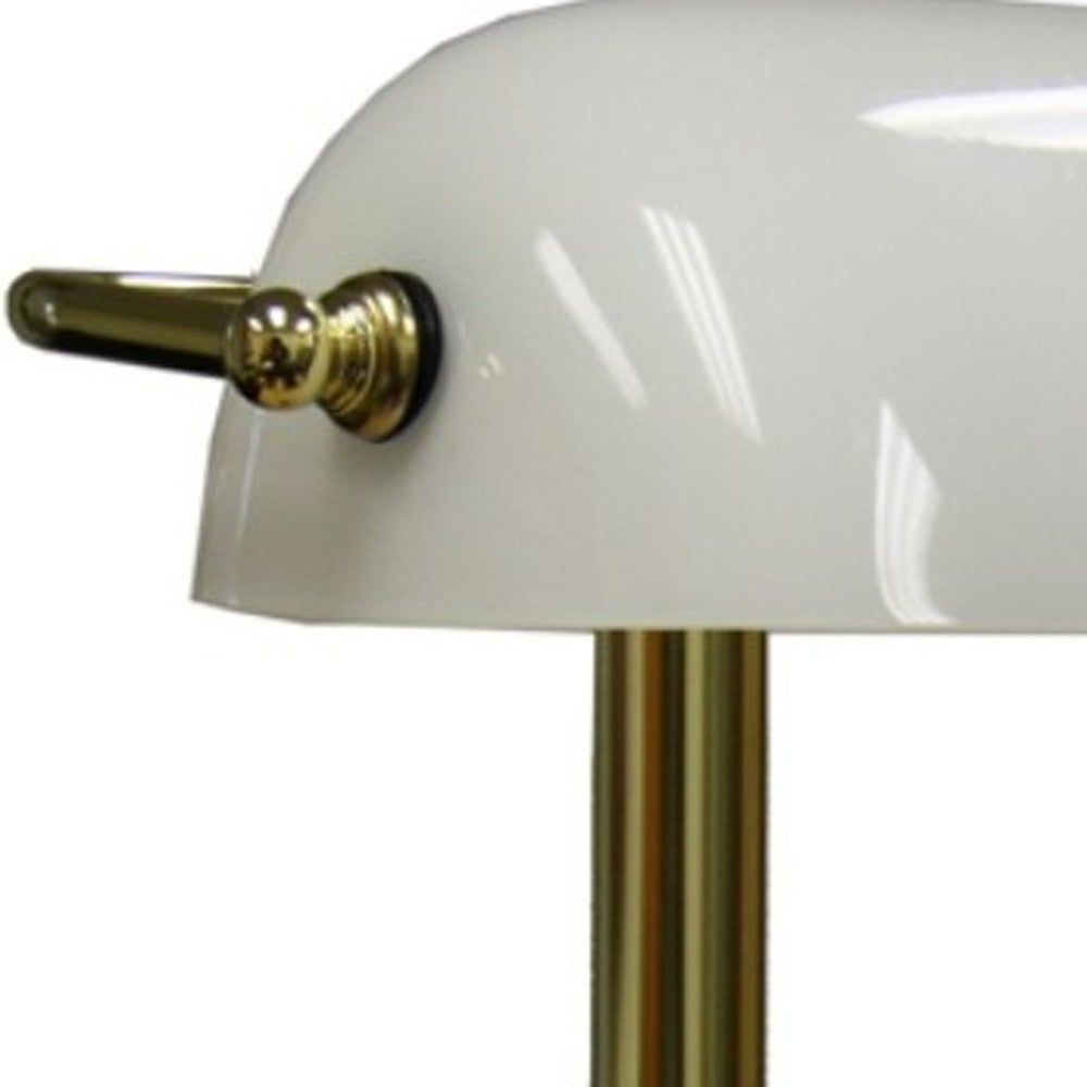 Gold and White Hooded Table Lamp-3