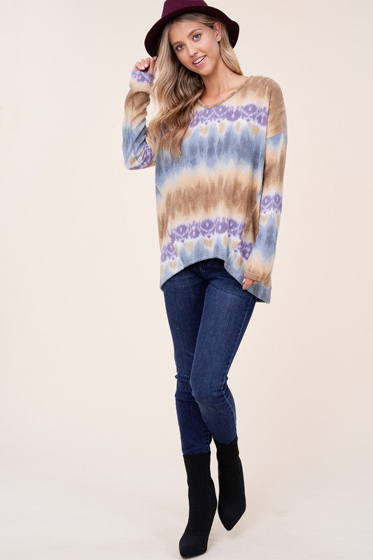 TIE DYE PRINT BOXY TOP