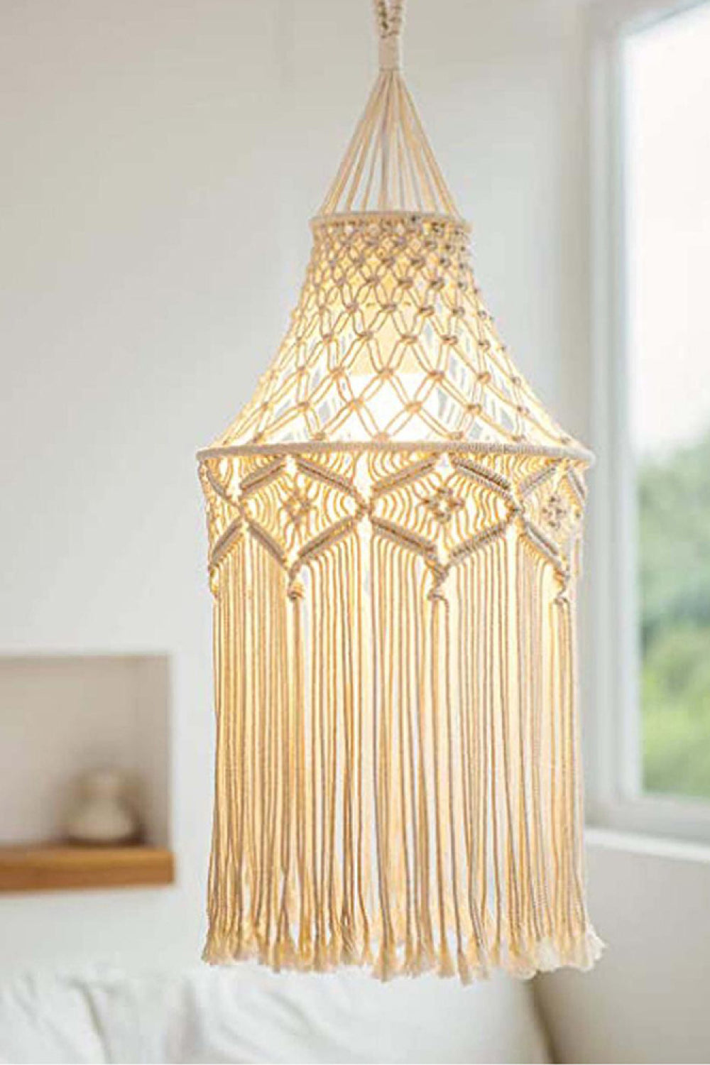 Macrame Hanging Lampshade