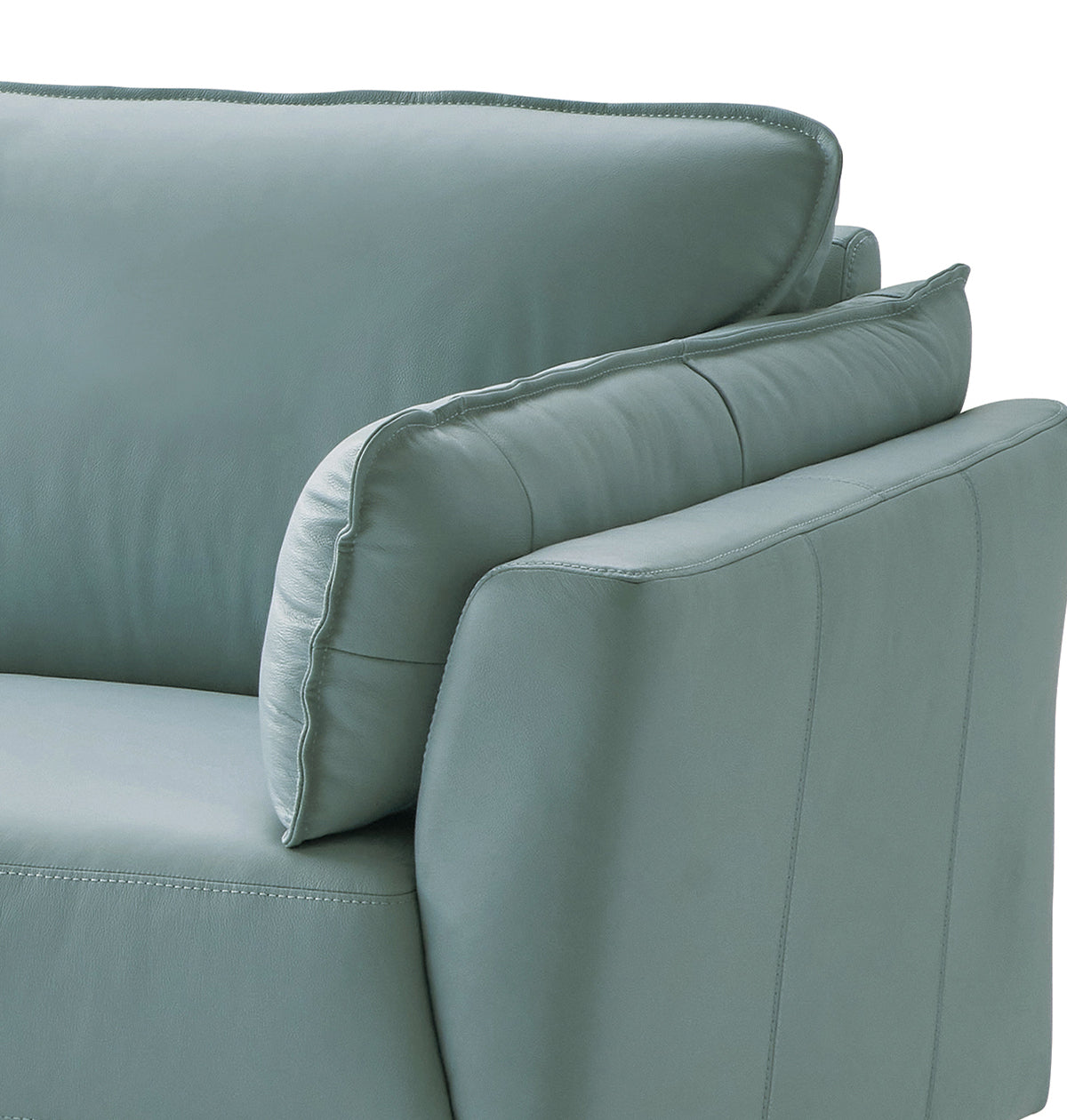 ACME Mesut Sofa, Light Blue Top Grain Leather-5