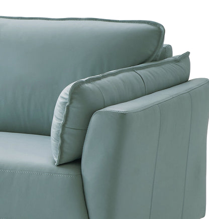 ACME Mesut Sofa, Light Blue Top Grain Leather-5