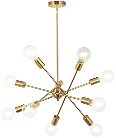 Modern Sputnik Chandelier Lighting with Adjustable Arms-6