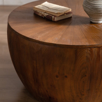 Vintage Style Bucket Shaped Coffee Table-12