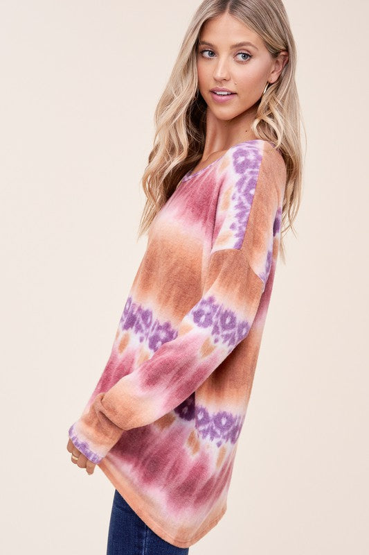 TIE DYE PRINT BOXY TOP