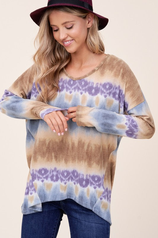 TIE DYE PRINT BOXY TOP