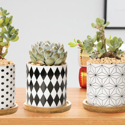 B&amp;W Planters Set of 3