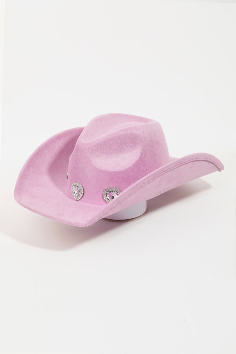 Rhinestone Heart Cowboy Hat