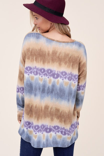 TIE DYE PRINT BOXY TOP