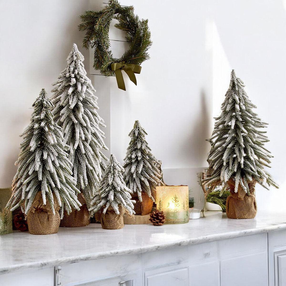 Snow Christmas Trees 4pk-3