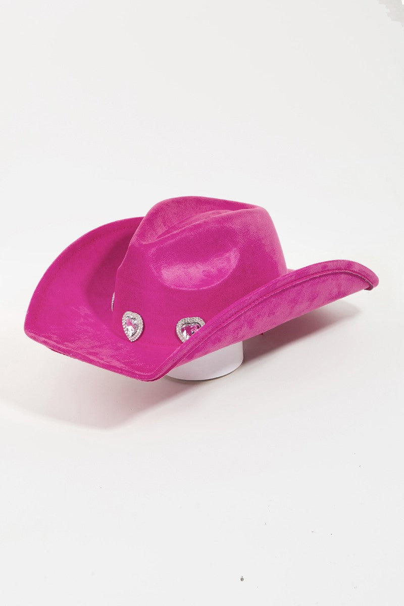 Rhinestone Heart Cowboy Hat