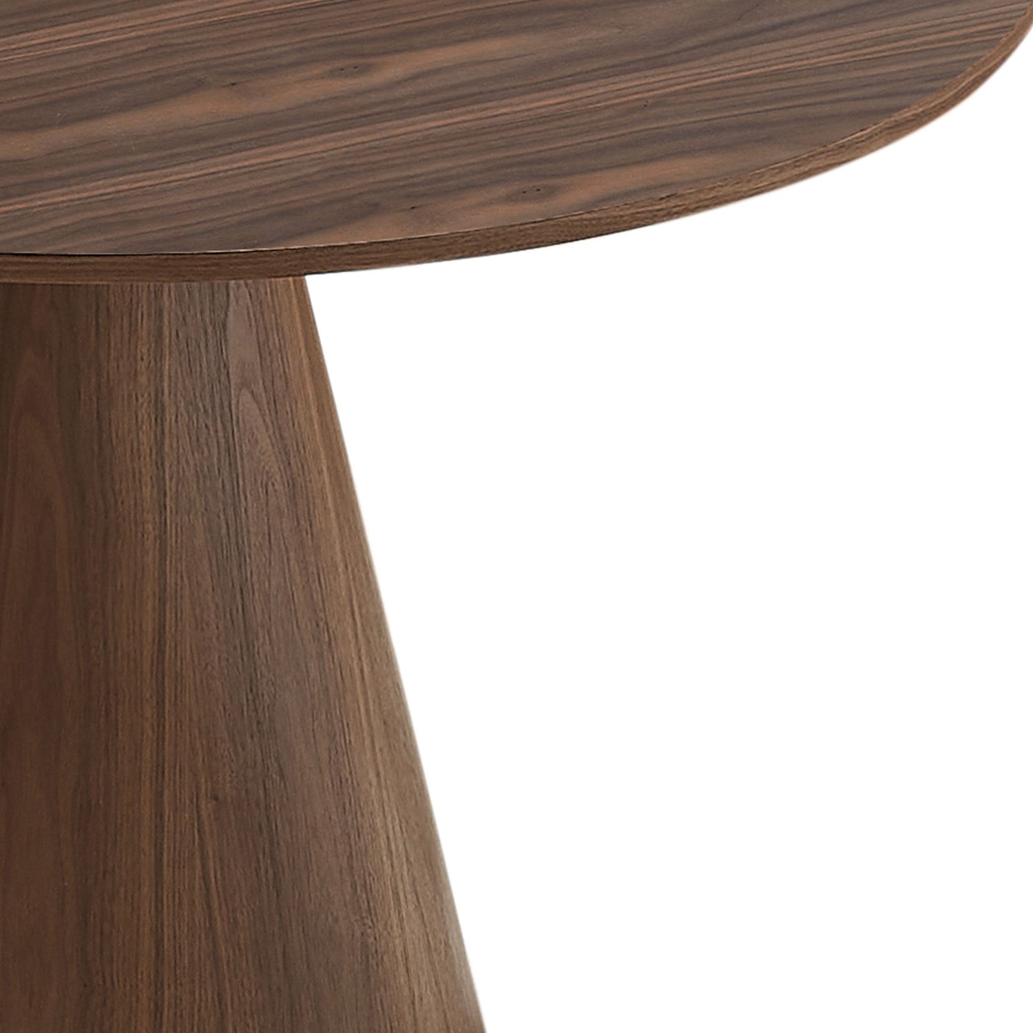 Round Modern Walnut Dining Table-7