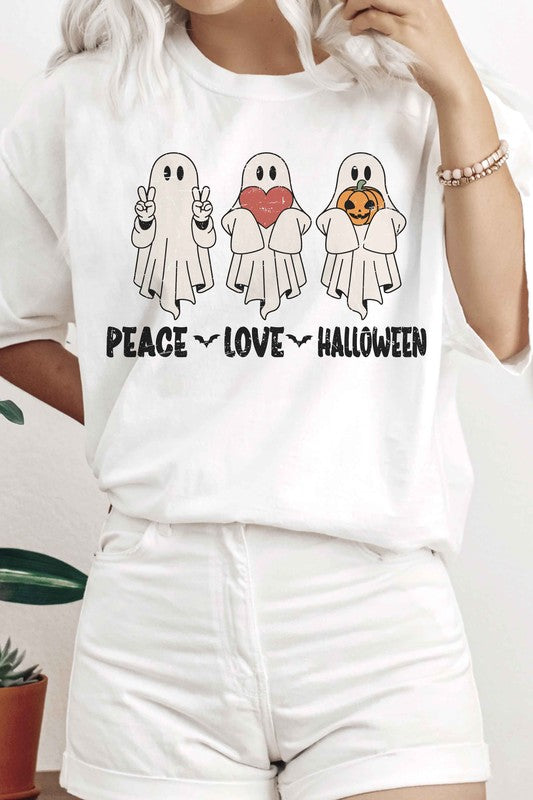 PEACE LOVE HALLOWEEN Graphic Tee