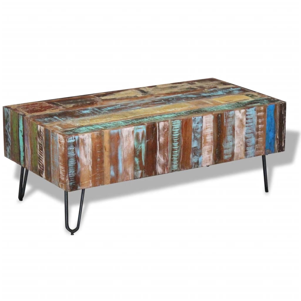 vidaXL Coffee Table Solid Reclaimed Wood 39.4&quot;x19.7&quot;x15&quot;-0