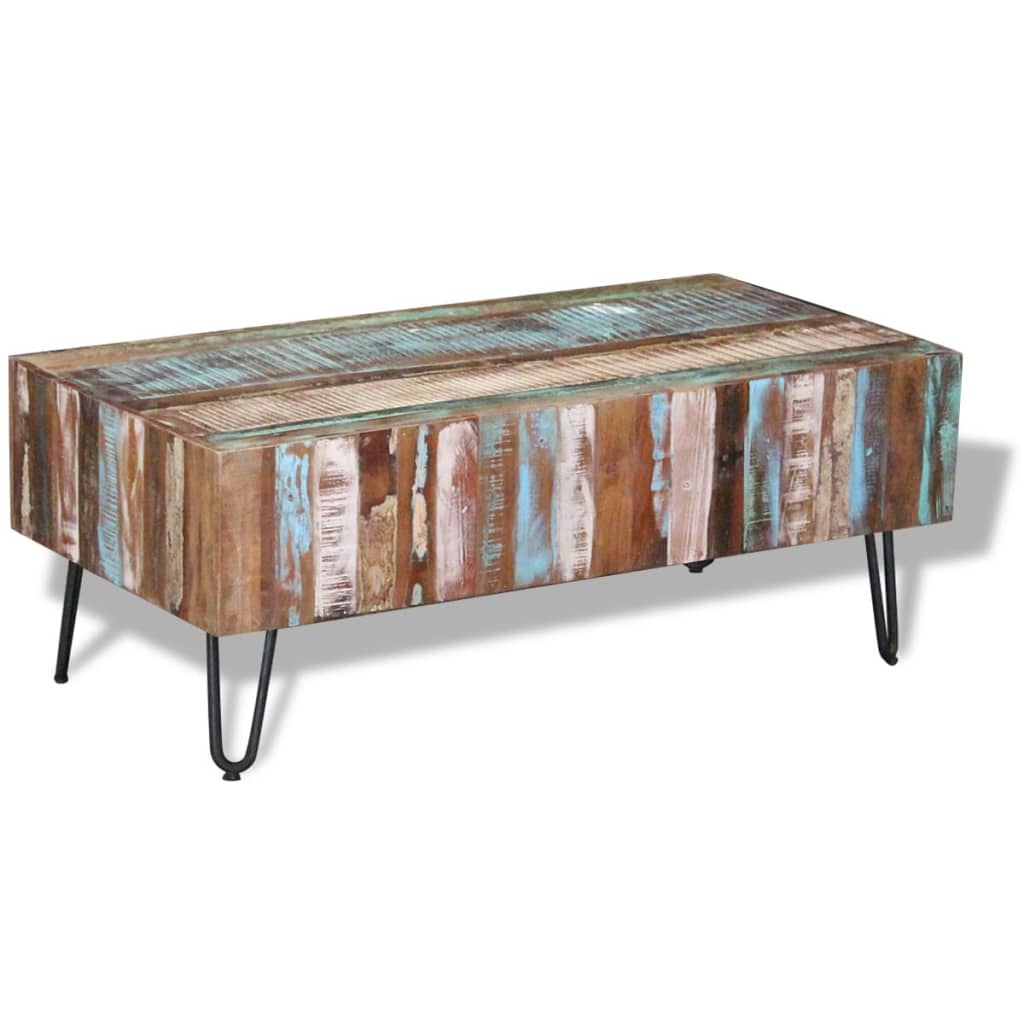 vidaXL Coffee Table Solid Reclaimed Wood 39.4&quot;x19.7&quot;x15&quot;-1