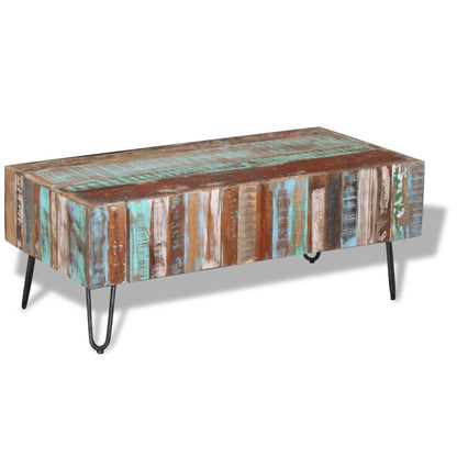 vidaXL Coffee Table Solid Reclaimed Wood 39.4&quot;x19.7&quot;x15&quot;-2