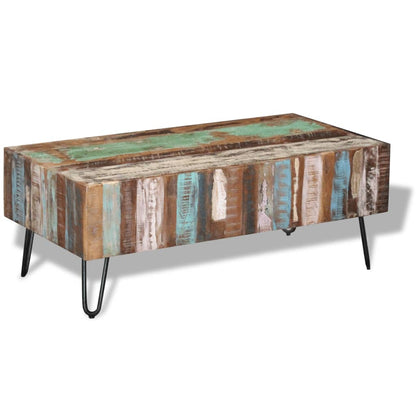 vidaXL Coffee Table Solid Reclaimed Wood 39.4&quot;x19.7&quot;x15&quot;-3